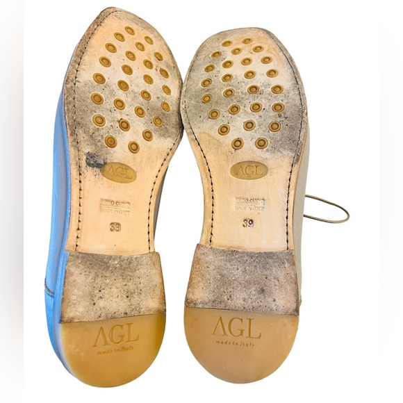 Attilio Giusti Leombruni Lace up Oxford Metallic Leather Made in Italy Size 39 - Picture 13 of 13